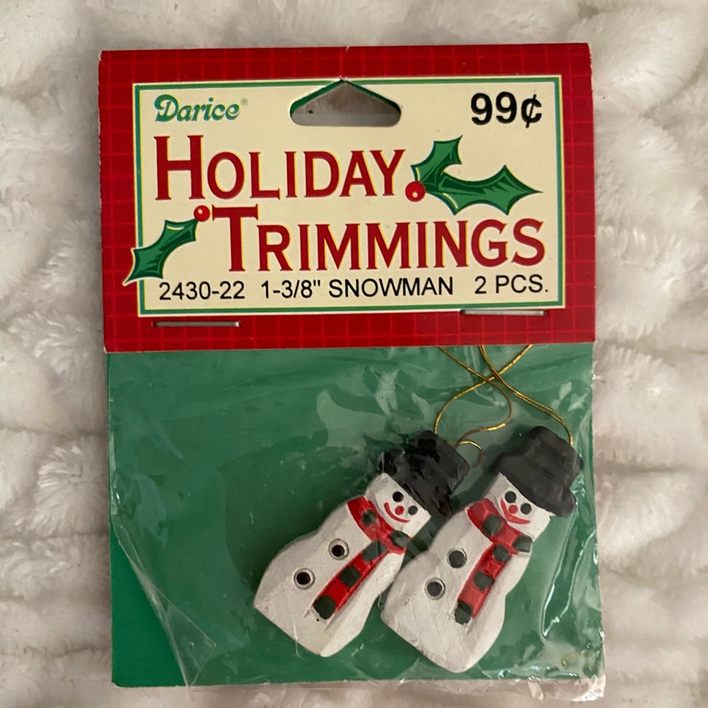 Darice Holiday Trimmings - Snowmen Mini Ornament